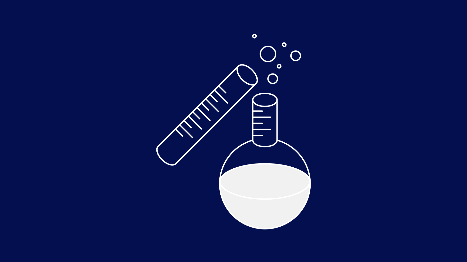 Icon of test tube and lab flask